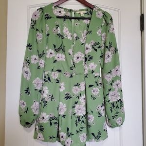 Miami green romper dress. Size XS